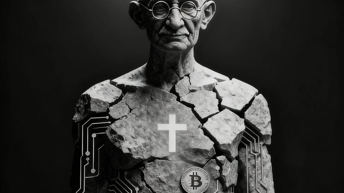 El mito que doma la rebelión: de la cruz al blockchain