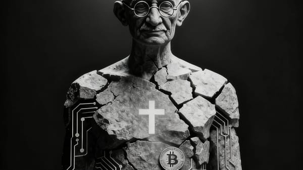 El mito que doma la rebelión: de la cruz al blockchain